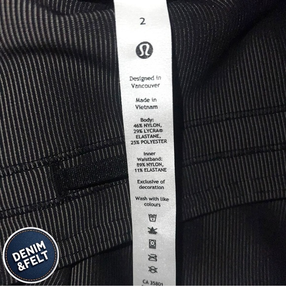 Lululemon Base Pace High-Rise Tight 25" *Two-Tone Ribbed Black / Gull Grey | NEW - Picture 4 of 13